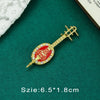 Vintage Palace Plant Flower Baroque Brooch Red Enamel Pearl Brooch Pin Woman Party Accessories - Image 8