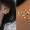 Small Hoop Piercing Earrings with Three Metal-Tone Choices - Image 12