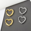 French Punk Hip-Hop Geometric Small Hoop Earrings Charm Simple Heart Zircon Earrings Wedding Jewelry Gift Accessories - Image 2