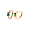 Oval Crystal Hoop Earrings in Multiple Color Combinations - Image 22
