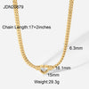 Stainless Steel Snake Chain Flat Gold Color Hollow Heart Choker Necklace Women Gift collares - Image 7