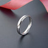 Buyee Silver Couples Ring Sets Can Engrave Name Simple White Ring Finger for Women Men Jewelry Circle - Image 4
