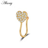1pc Zirconia Fake Piercing Clip Nose Ring Body Jewelry for Women Ear Cuffs Heart Cross Star Leaf Flowers Clip Nose Rings - Image 10