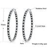 9 Tone Rose Gold Silver Plated Black Hoop Earrings Stainless Steel CZ Crystal Big Round Circle Rock Punk Fully-Jewelled - Image 6