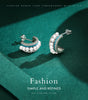 Modian Luxury Turquoise Ear Studs Real 925 Sterling Silver Pearl Charm Female Sparkling Stud Earrings For Women Brand Jewelry