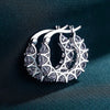 Full Pave Cubic Zirconia Spike Hoop Earrings in Many Colors - Image 4