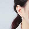 BF Club Silver Earrings For Women Simple Zircon Round Earring Jewelry Prevent Allergy Party Accessories - Image 10