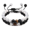 Men Bracelet Tiger Eye Stone Braided Bracelet Black Matte Stone Beads Bracelet Couple Distance Charm Yoga Jewelry Gifts - Image 11