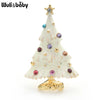 Snowing Christmas Tree Brooches Women Men Rhinestone Sparkling Tree Brooch Pins Year Gifts - Image 1