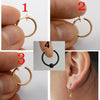 Stainless Steel Retractable Clip On Earrings Non Piercing Fake Hoop Earrings for Women Girls Without Ear Holes Clip Cuffs - Image 14