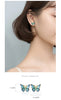 MODIAN Blue Enamel Lovely Butterflies Stud Earring for Women 925 Sterling Silver Insect Ear Studs Fine Jewelry Bijoux