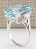 Oversize Sky Blue Square Cubic Zirconia Crystal Ring for Women Jewelry Cocktail Party Size 5-12 - Image 4