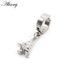 2pc Punk Stainless Steel Heart Star Cross Dangle Ear Clip Cuff Circle Earrings For Men Women No Pierced Fake Ear Jewelry - Image 10