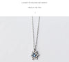 Modian Luminous CZ Snowflake Sterling Silver 925 Pendant Necklace for Women Link Chain Wedding Original Jewelry