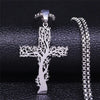 Stainless Steel Tree of Life Cross Pendant Necklace Silver Color Men Women Aesthetic Necklace Jewelry Arbol De La Vida N3018S02 - Image 7