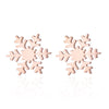 Selling Simple Stylish Women Snowflake Earrings Female Flower Stud Earring Girls Stainless Jewelry - Image 6