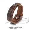 Jewelry Vintage Hand Woven Multilayer Leather BraceletCuff Wide Leather Adjustable Bracelet For Men - Image 2