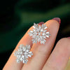 Snowflake Stud Earrings Full Cubic Zircon Bling Bling Women Ear Accessories Christmas Gift Jewelry - Image 4