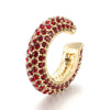 Colorful Rhinestone C-Shape Clip Earring without Piercing - Image 11