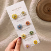 Daisy Flower Earrings Asymmetrical Korean Jewelry Cute Flower Small Stud Earrings For Women Sweet Earring - Image 4