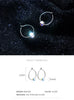 Modian Dazzling Big Square Rainbow Crystal Hoop Earrings For Women Swing Classic Hoops Ear 925 Sterling Silver Jewelry