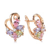 Rose Gold Color English Earrings for Women Colorful Zircon Accessories Ethnic Bride Daily Jewelry - Image 6
