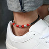 Adjustable Handmade Cool Simple Leaf Anklets Woven Adjustable Rope Lucky Foot Bracelet For Women Men Jewelry - Image 4