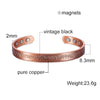 Copper Bracelet Men Magnetic Vintage Adjustable High Magnet Open Cuff Bangles Jewelry for Male Women - Image 16
