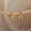 Star Earrings For Women Girl Stainless Steel Minimalist Hoop Piercing Y2K Jewelry - Image 5
