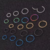 1PC Stainless Steel Opening Stainless Steel Hinged Segment Clicker Ring Nose Septum Piercing Helix Cartilage Daith Twist Hoop - Image 3