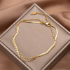 Jewelry Stainless Steel Women's Anklet Women's Jewelry Multilayer Gold colour Anklet - Image 6