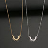 Stainless Steel Jewelry Geometric Pendant Necklace For Women Half Circle Spiked Collar Choker Chain Necklaces Gifts - Image 6