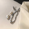 Elegant Asymmetric Earring Freshwater Pearl Metallic Exaggerated Long Stud Earring Ladies and Girls Party Jewelry Gifts - Image 4