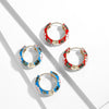 Enamel Flower Huggie Hoop Earrings for Women Vintage Boho Circle Small Earrings Statement Jewelry Gifts - Image 4