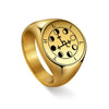 Lilith Seal Kabbalah Amulet Men Ring Night and Moon Demon Goddess Solomon Magic Golden Stainless Steel Rings Jewelry - Image 9