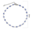 Stainless Steel Anklet Enamel Round Evil Eye Anklets Bracelets For Women Man Summer Jewelry Gifts 23cm(9") long, 1 Piece - Image 3