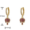 Hecheng,1 pair,Small Bell Eariings,Bell shaped Jewelry,for Women Jingle Bell Earrings,Rhinestone Gifts - Image 6