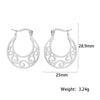 Stainless Steel Pentagram Hoop Earrings for Women Gothic Witchy Star Dangle Earrings Amulet Jewelry - Image 27