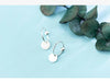 Modian New Design 100% 925 Sterling Silver Round Scrub Swing Charm Minimalist  Hoop Earrings For Women S925 Silver Jewelry