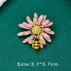Vintage Palace Plant Flower Baroque Brooch Red Enamel Pearl Brooch Pin Woman Party Accessories - Image 22