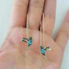 Cute Colorful Birdie Long Chain Women Dangle Earrings Dance Party Accessories Delicate Little Bird Earrings - Image 3