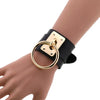 Leather Wristband Bracelet Cuff Goth Metal Armbands Gothic Punk Bracelets Women Men Emo Cosplay Jewelry - Image 1