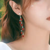 Jewelry Red Rose Drop Earrings Women Vintage Rhinestone Flowers Dangle Earring Weddings Engagement Party Jewelry - Image 19