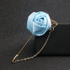 Ribbon Rose Flower Golden Leaf Brooch Pin for Men Women Silk Buttonhole Groomsmen Party Prom Suit Accessories - Image 22