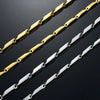 2.5mm/3mm Stainless Steel Bar Link Bamboo Chain Gold/Silver Color Necklace Choker for Women Men Jewelry Accessory - Image 1