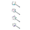 Surgical Steel Nose Stud Set 4 Pieces 20G in L Shape Screw and Bone - Image 9