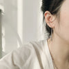 Silver Color Long Strip Hoop Earrings for Women French Gold Silver Waterdrop Earrings Jewelry - Image 4