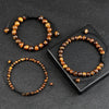 Braided Stone Bead Bracelet with Multiple Bead Sizes - Image 1