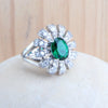 Women Bridal Jewelry Sets Silver Green Zircon Wedding Jewerly Earrings Rings Stones Bracelets Pendant Necklace Set - Image 5