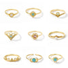 Stainless Steel Opal Finger Rings For Women Adjustable Couple Geometric Ring Handmade Aesthetic Jewelry Gift - Image 6